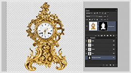 Antique Table Clock Clipping Path Layer Mask Antique table clock photoshop layer mask using clipping path