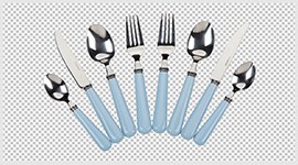 Clipping Path Transparent Background Spoon set background cut out to transparent using clipping path
