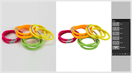 Multi Color Rubber Band for Product Clipping Path Multi color rubber band for hair, clipping path to color correction