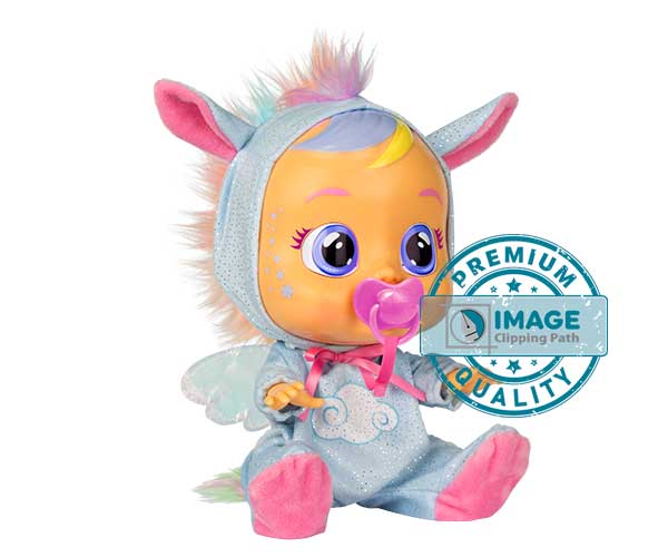 Baby toy Image mask service to white background by imageclippingpath