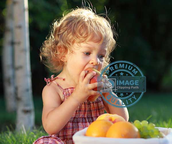 Cute baby photo complex background masking services for imageclippingpath