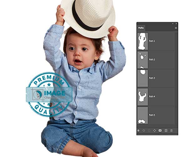 cute baby multi clipping path services after by image clipping path