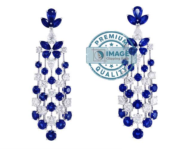 Dimond ear ring retouching services after portfolio by Image Clipping Path