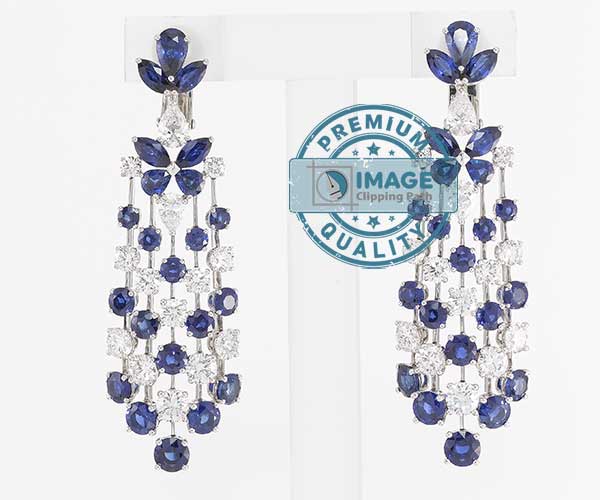 Dimond ear ring retouching services before portfolio for Image Clipping Path