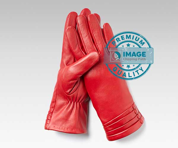 leather hand gloves color switch services before portfolio image clipping path