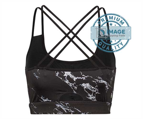 women sports bra ghost mannequin service after editing portfolio image clipping path